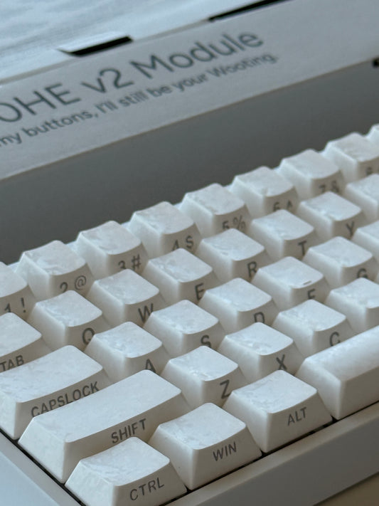 Keyzen Studio White Carbon Fiber X Wooting 60 HE V2