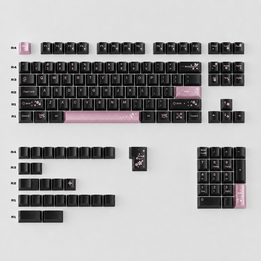 Keyzen Studio Spring Pearl-Effect OEM Keycap Set Black