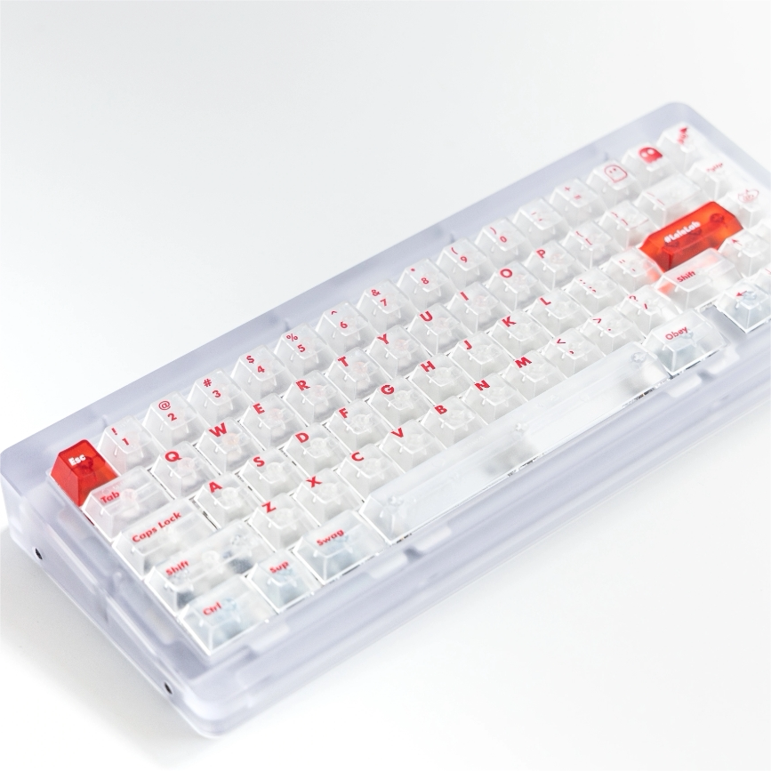 Keyzen Studio Lelelab SupSup 139 Key Transparent ABS Shine Through Keycap Set