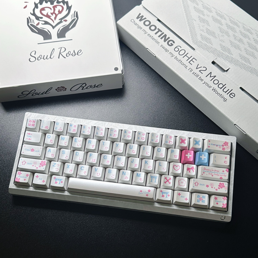 White Spring Pearl-Effect OEM Keycap Set