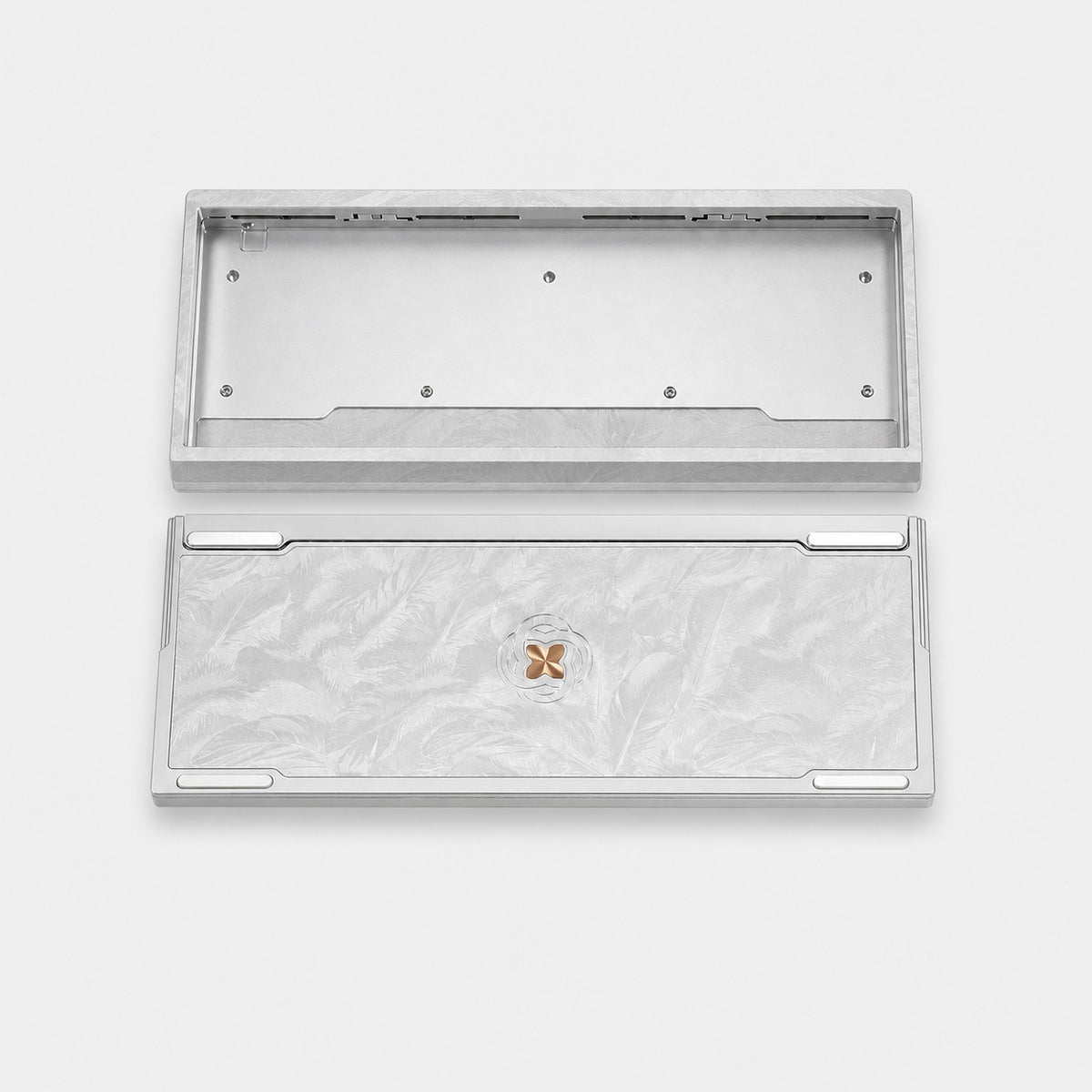 Keyzen Studio CLT60 Feather-Pattern Aluminum Case Silver