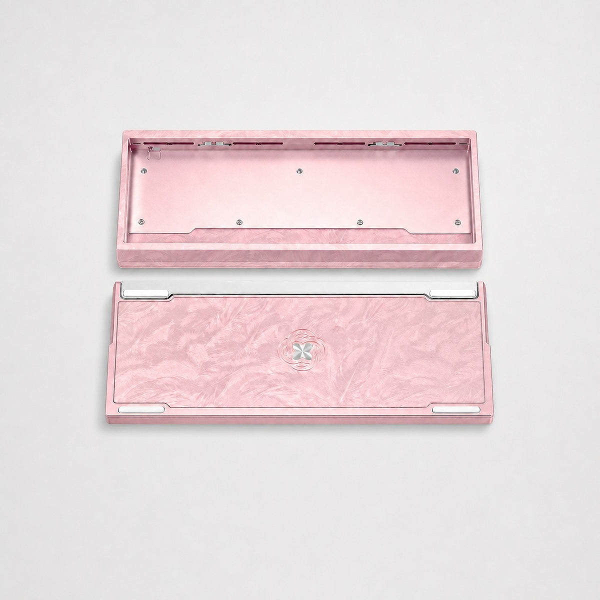 Keyzen Studio CLT60 Feather-Pattern Aluminum Case Pink