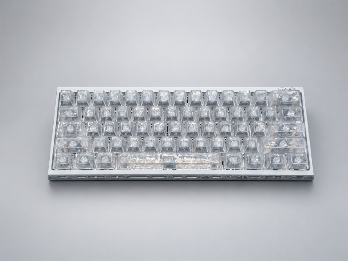 Keyzen Studio Frosted Carbon Fiber Wooting 60 HE V2