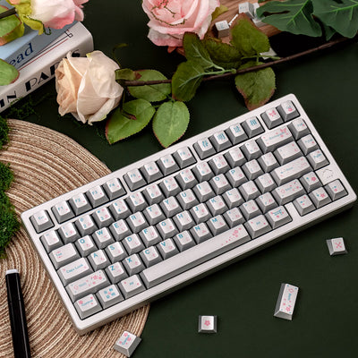 White Spring Pearl-Effect OEM Keycap Set