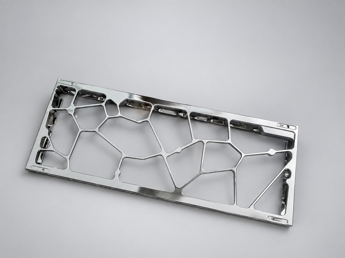 Keyzen Studio GH60 Mirror Texture Silver CNC Aluminum Hollow Case