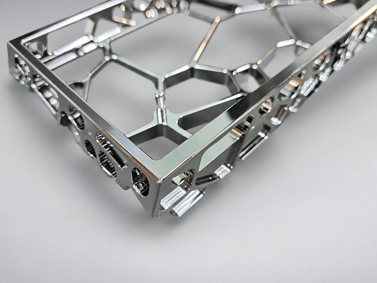 Keyzen Studio GH60 Mirror Texture Silver CNC Aluminum Hollow Case