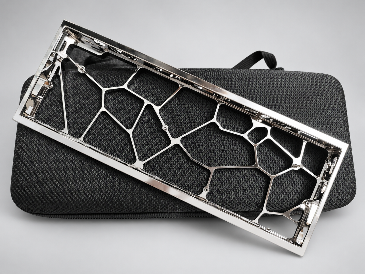 Keyzen Studio GH60 Mirror Texture Silver CNC Aluminum Hollow Case