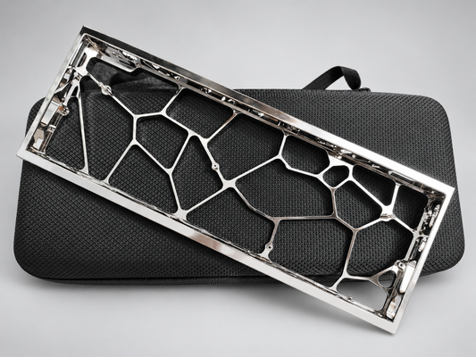 Keyzen Studio GH60 Mirror Texture Silver CNC Aluminum Hollow Case