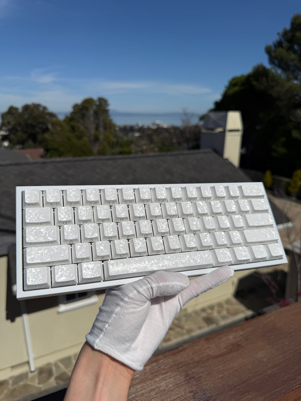 Keyzen Studio White Carbon Fiber X Wooting 60 HE V2