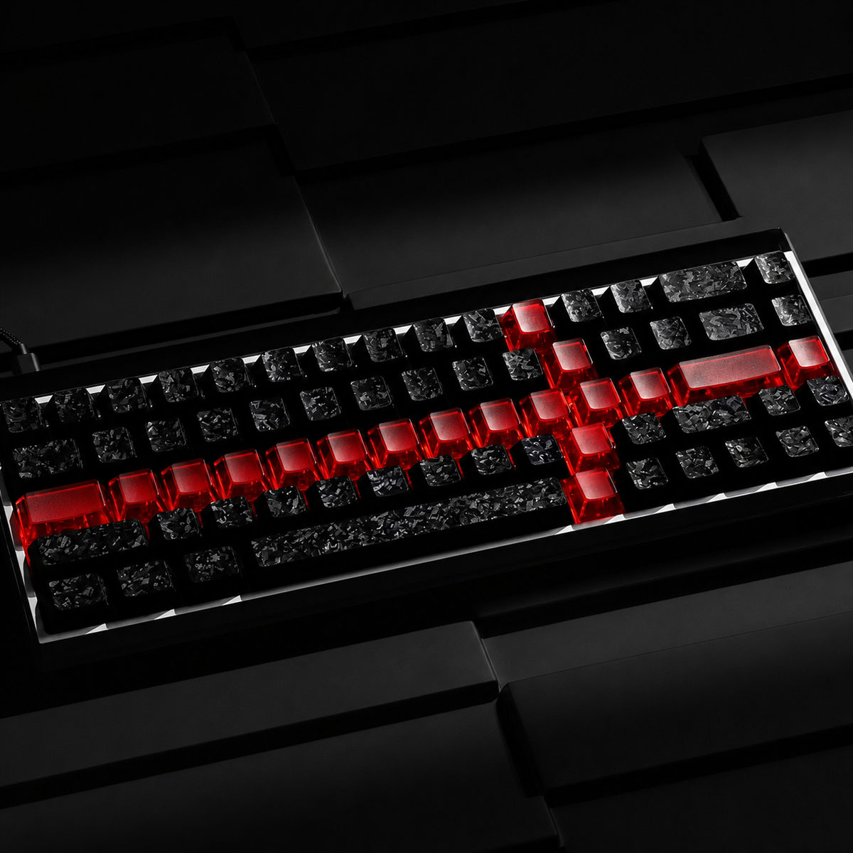 Keyzen Studio XVX Sword 19-Key OEM Profile Shine-Through Keycap Accent Set