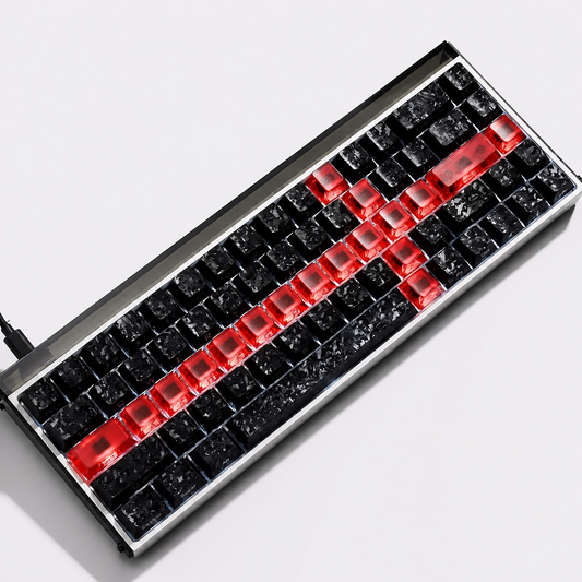 Keyzen Studio XVX Sword 19-Key OEM Profile Shine-Through Keycap Accent Set Red