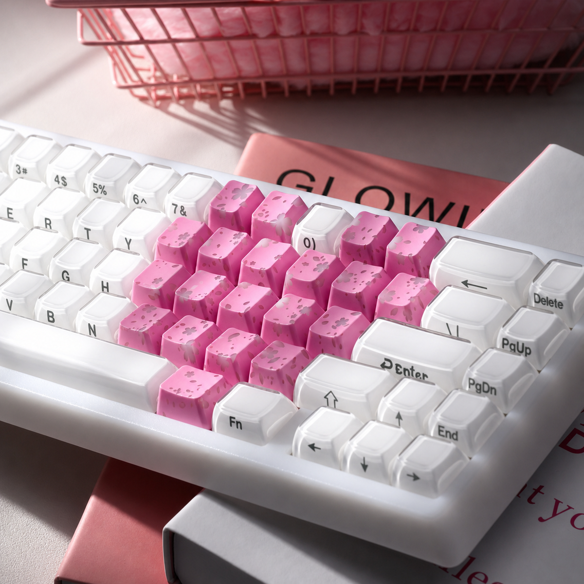 Keyzen Studio Butterfly IMD Keycap Accent Set Pink