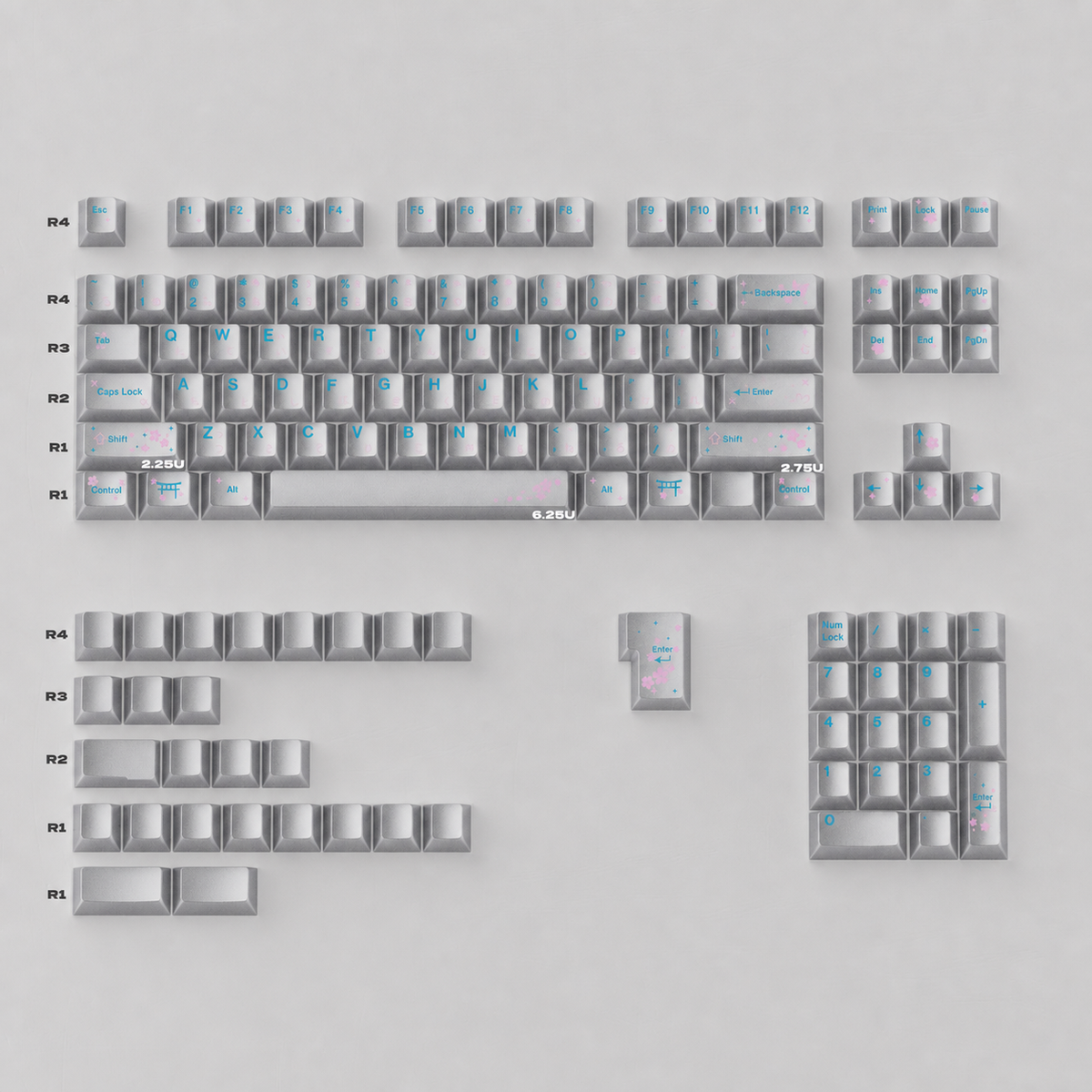 Keyzen Studio Spring Pearl-Effect OEM Keycap Set White